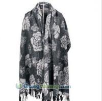 供應玫瑰印花 圍巾批發 恒源祥時尚純羊毛加厚超大長 披肩 灰_服裝服飾_世界工廠網中國產品信息庫
